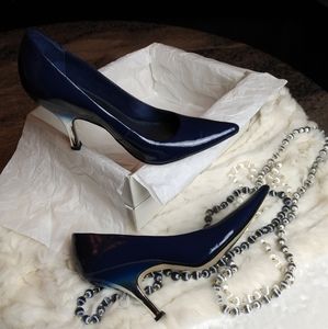 Seychelles Blue Ombré Patent Pump